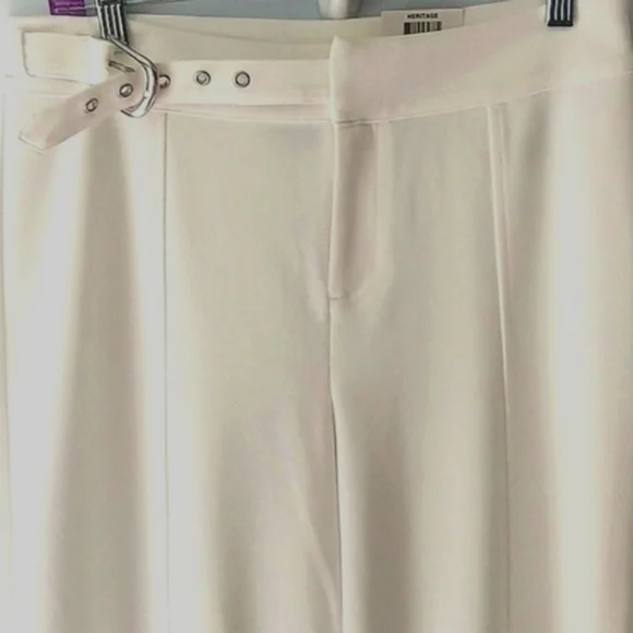 INC Heritage Wide Leg Bright White Pants Size 6 - Picture 3 of 7